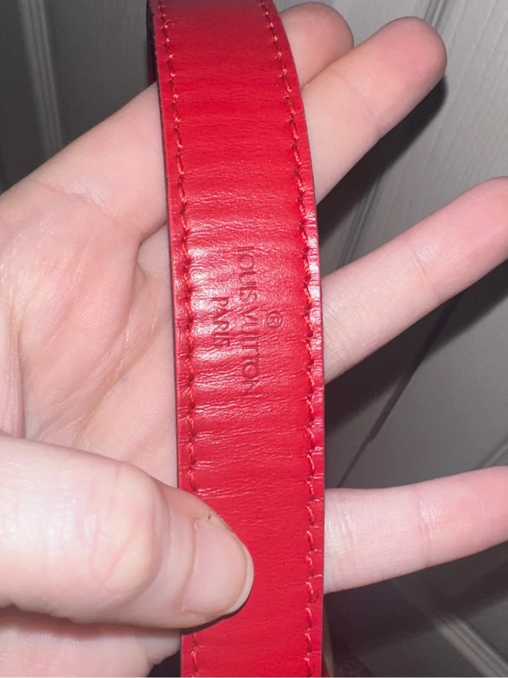 Red Epi Leather Louis Vuitton Noé GM